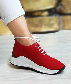Triko Spor Ayakkabı Kırmızı