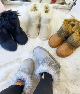 Mini Tüylü Ugg Botlar